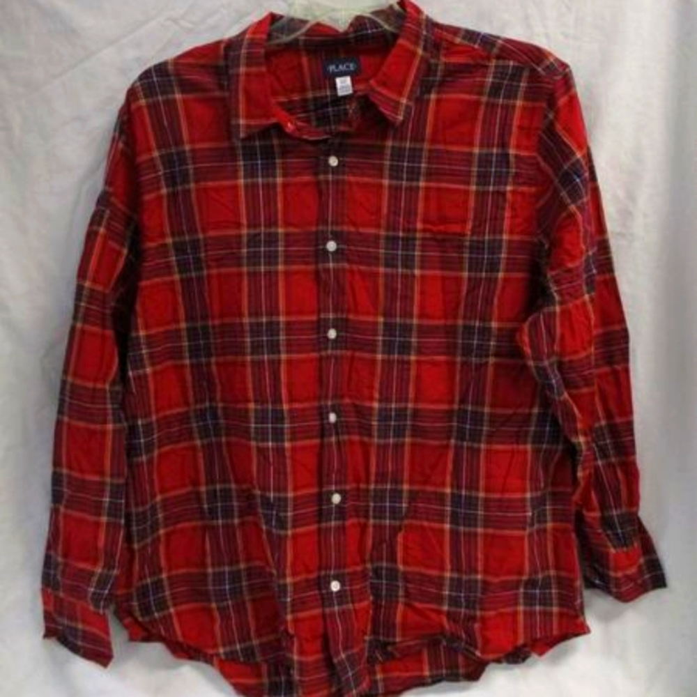 Place Family Holiday Plaid Dad's Shirt NWT - Picture 1 of 6